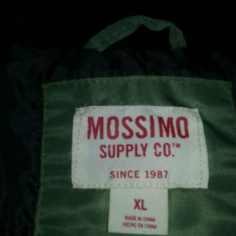 Mossimo Girls XL Army Green Fur Hood Aviator Coat - Picture 4 of 8
